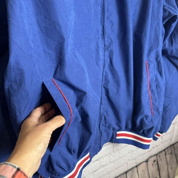 New York Giants NFL Blue Zip Front Jacket Three Time SUPERBOWL CHAMPS SZ Large - Picture 6 of 15